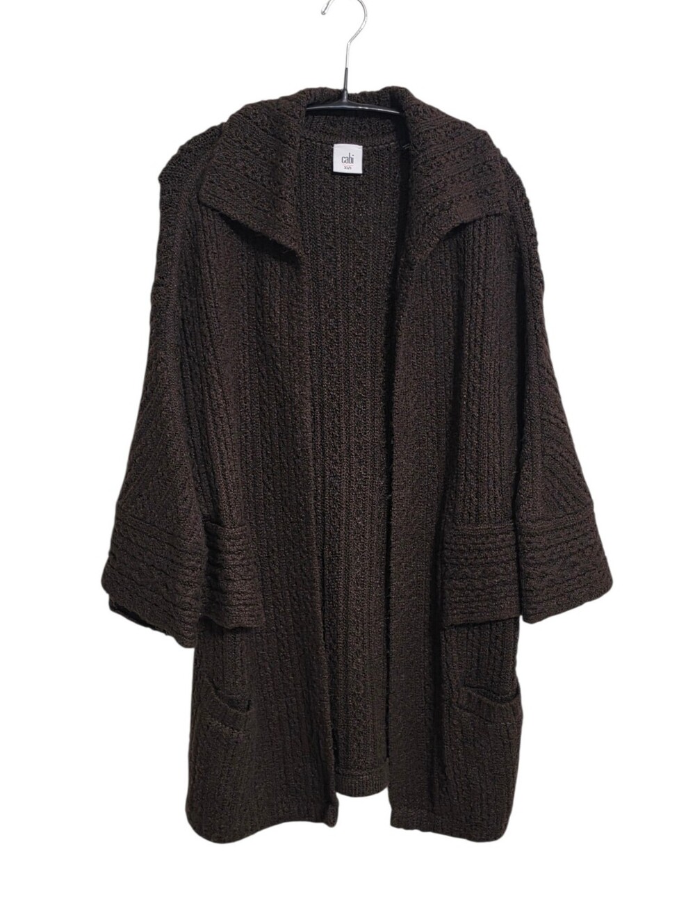 Cabi Repose Cape Cable Knit Cardigan S/Xs Oversized Equestrian Western Boho